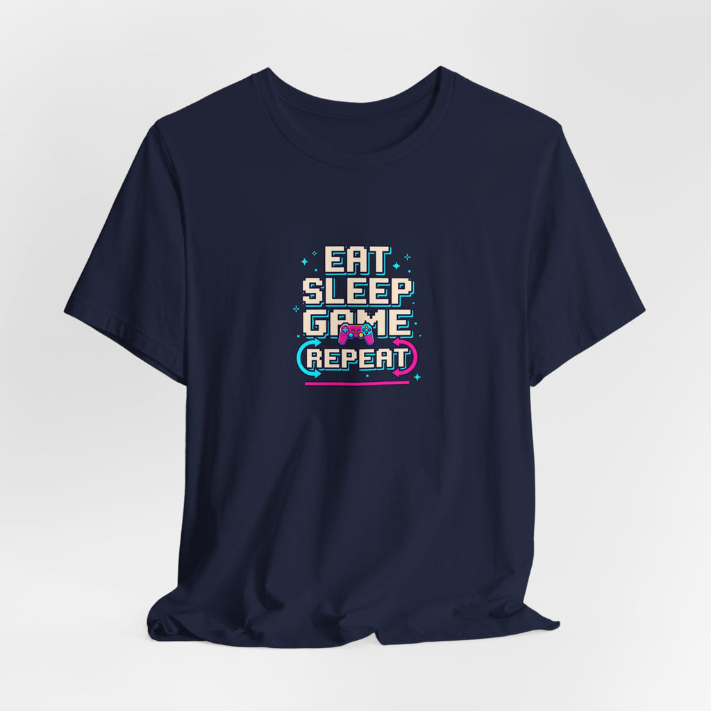 Eat Sleep Game Repeat Tee | Funny Gaming Shirt