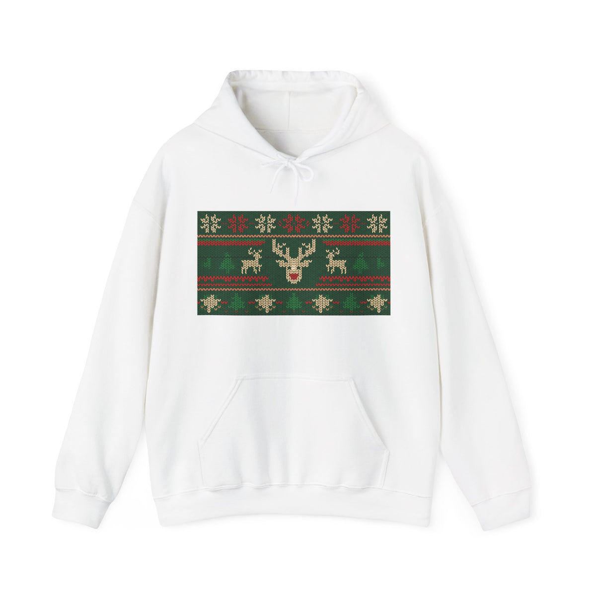 Ugly Christmas Sweater Hoodie | Funny Reindeer Fair Isle