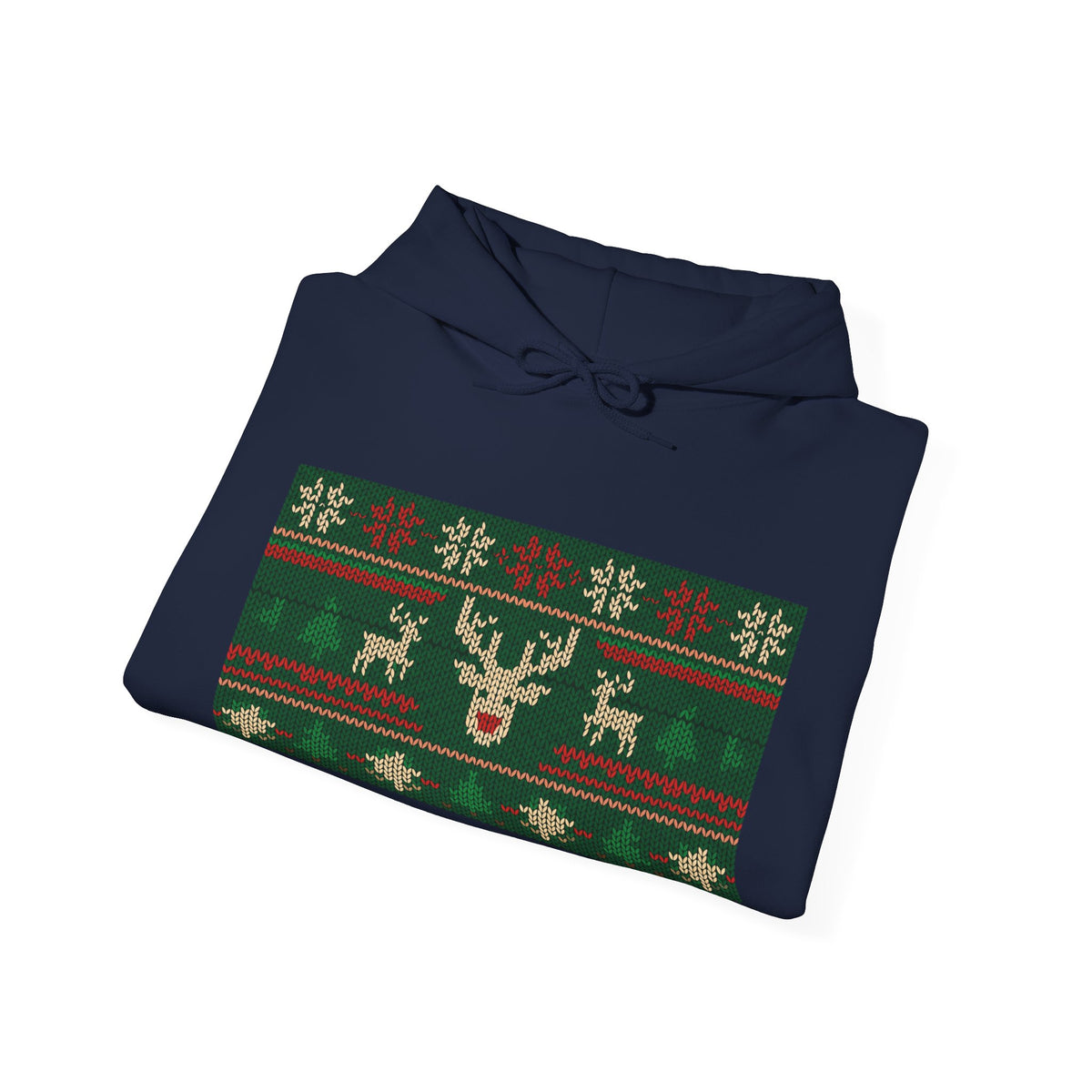 Ugly Christmas Sweater Hoodie | Funny Reindeer Fair Isle