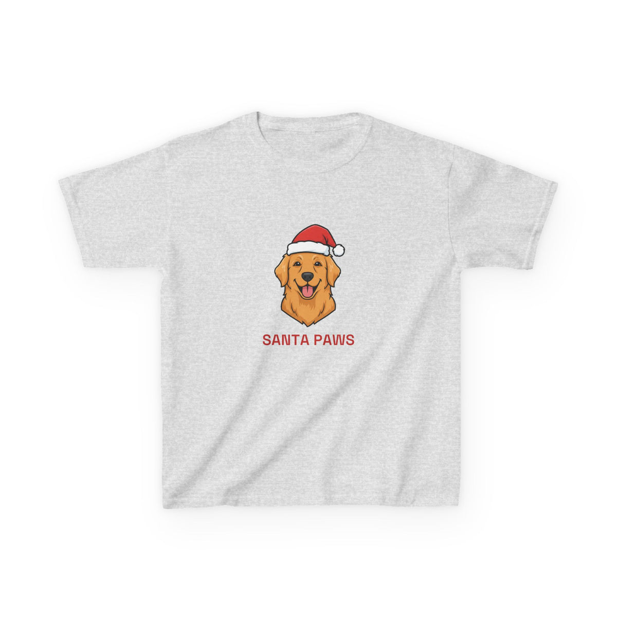 Santa Paws Kids Tee | Funny Golden Retriever Christmas Shirt