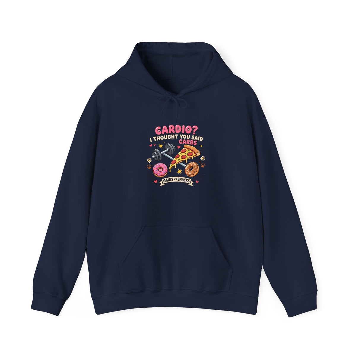 Cardio? I Thought You Said Carbs Hoodie | Funny Gym Shirt