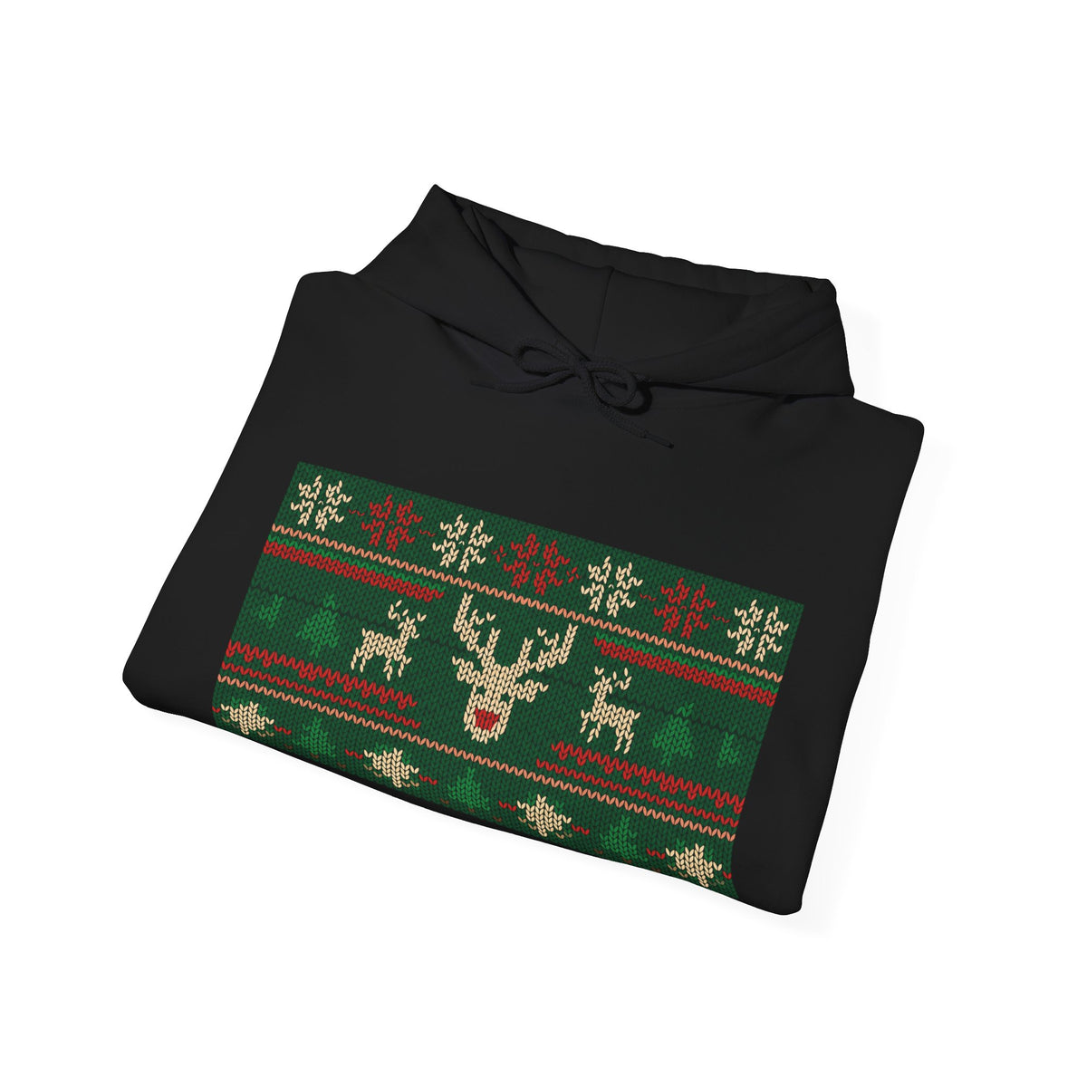 Ugly Christmas Sweater Hoodie | Funny Reindeer Fair Isle