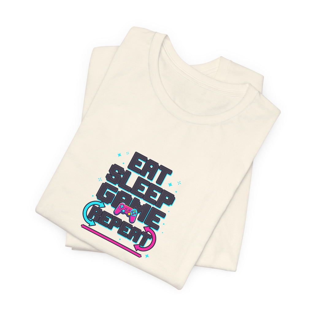 Eat Sleep Game Repeat Tee | Funny Gaming Shirt