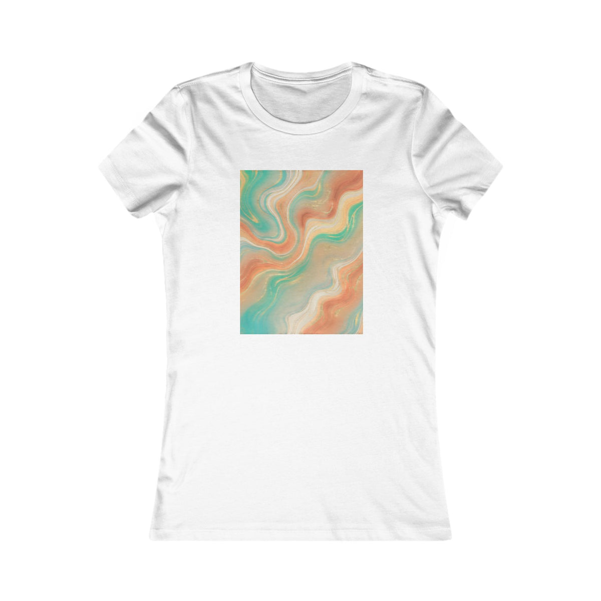 Abstract Marble Swirl Women's Tee | Boho Fitted Shirt