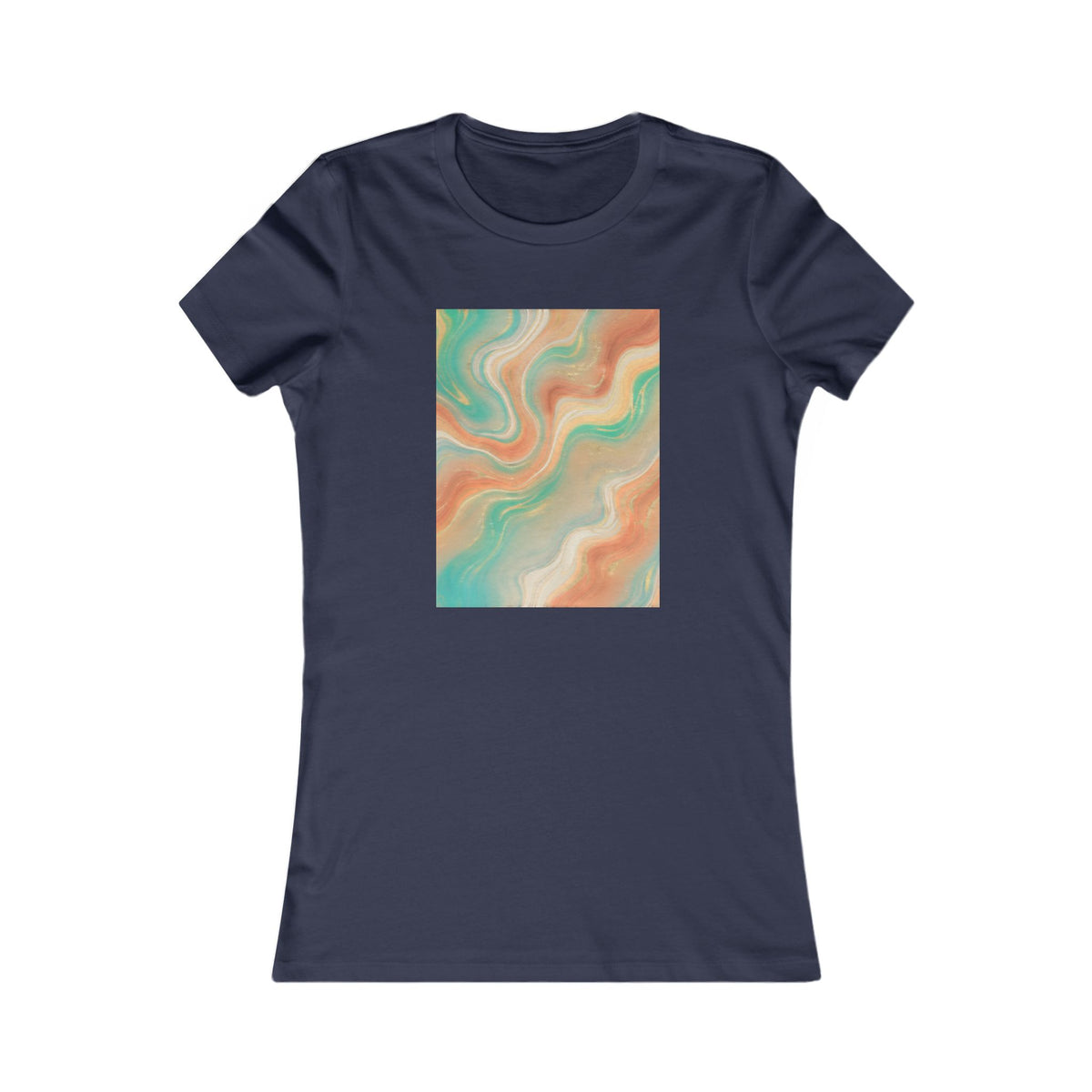 Abstract Marble Swirl Women's Tee | Boho Fitted Shirt