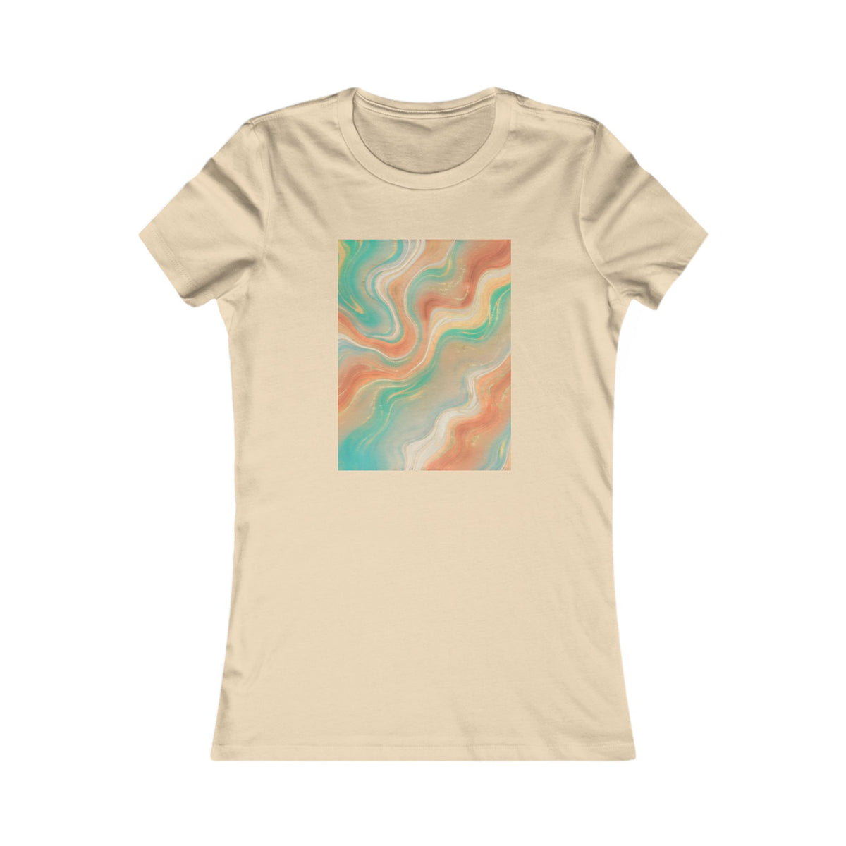Abstract Marble Swirl Women's Tee | Boho Fitted Shirt
