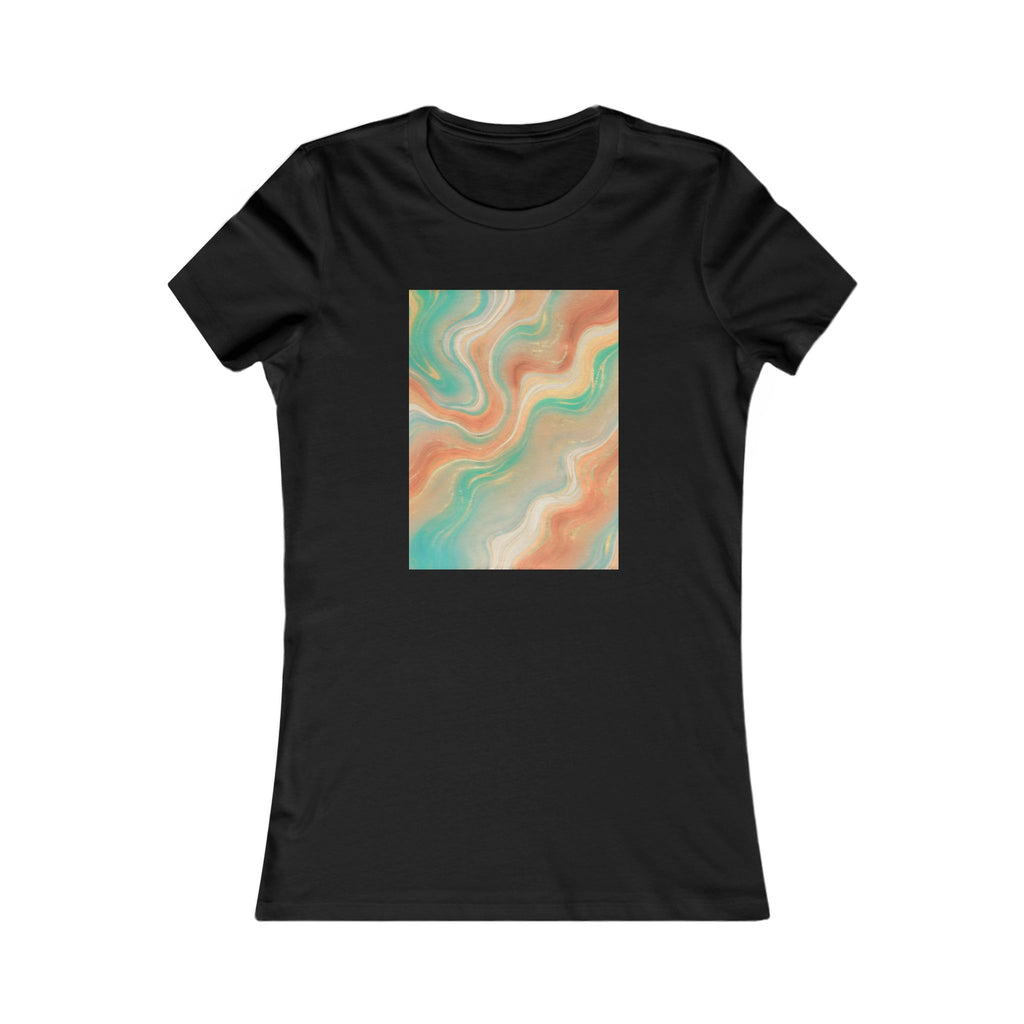 Abstract Marble Swirl Women's Tee | Boho Fitted Shirt