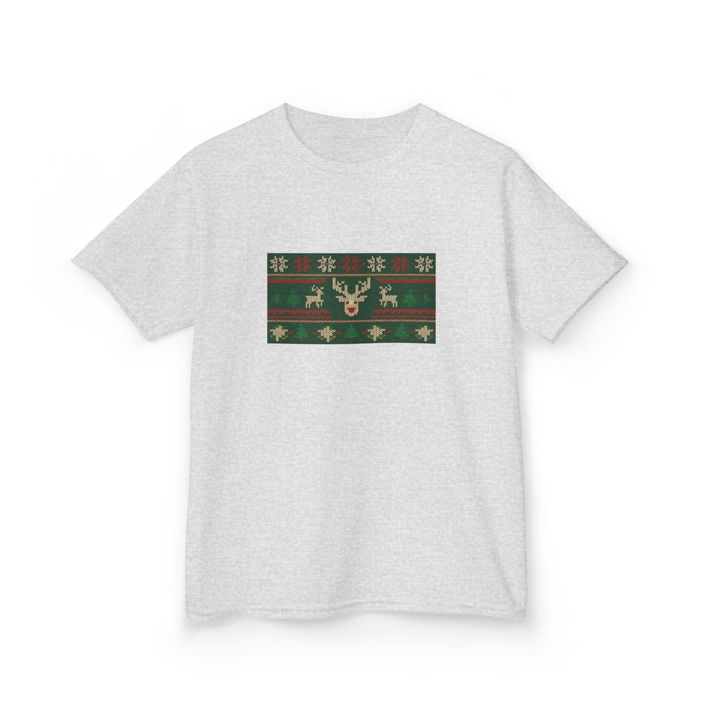 Ugly Christmas Sweater Kids Tee | Funny Reindeer Shirt
