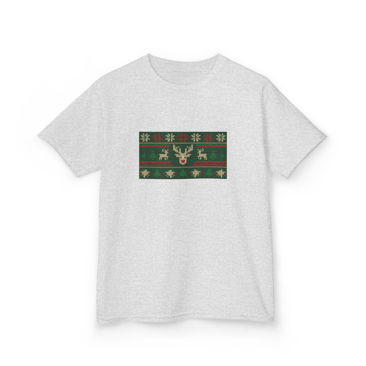 Ugly Christmas Sweater Kids Tee | Funny Reindeer Shirt