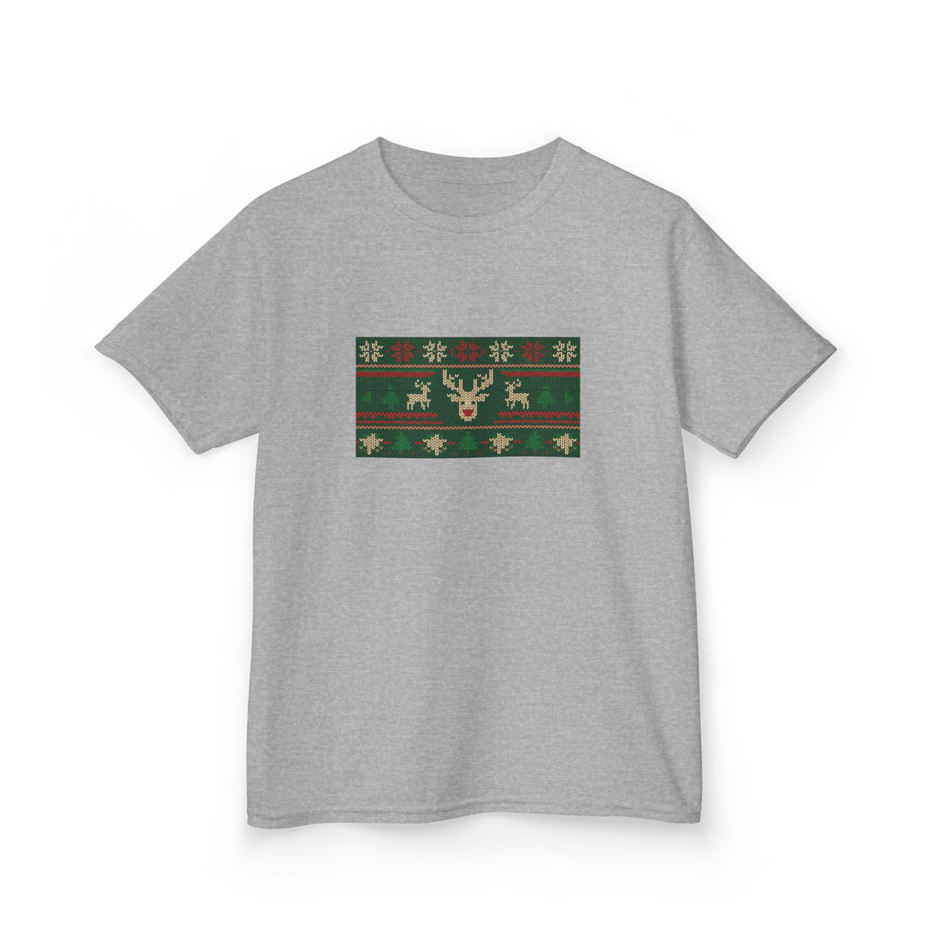 Ugly Christmas Sweater Kids Tee | Funny Reindeer Shirt