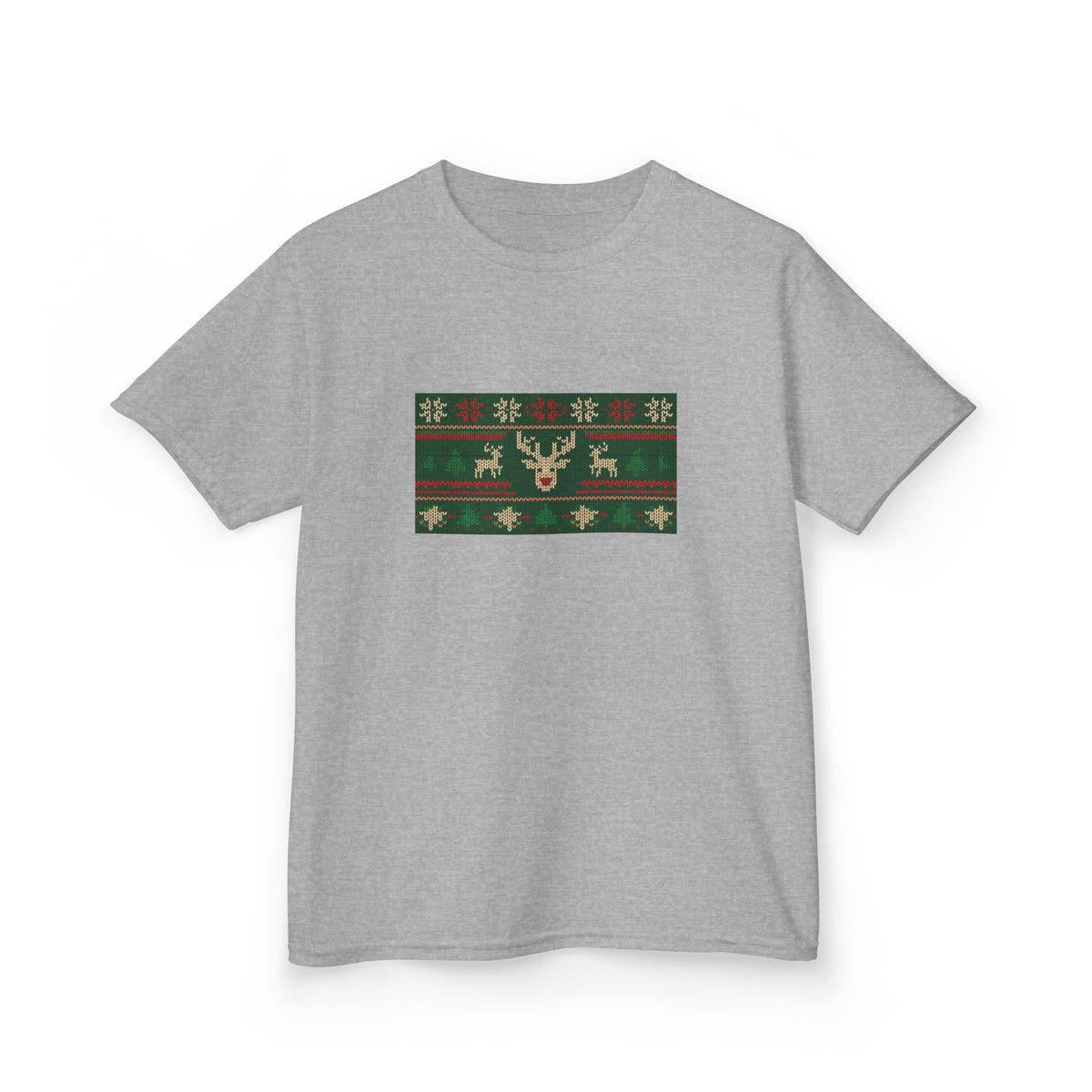 Ugly Christmas Sweater Kids Tee | Funny Reindeer Shirt