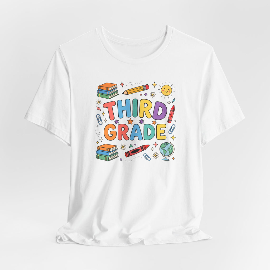 Third Grade Tee | Cute Back to School Doodle Shirt