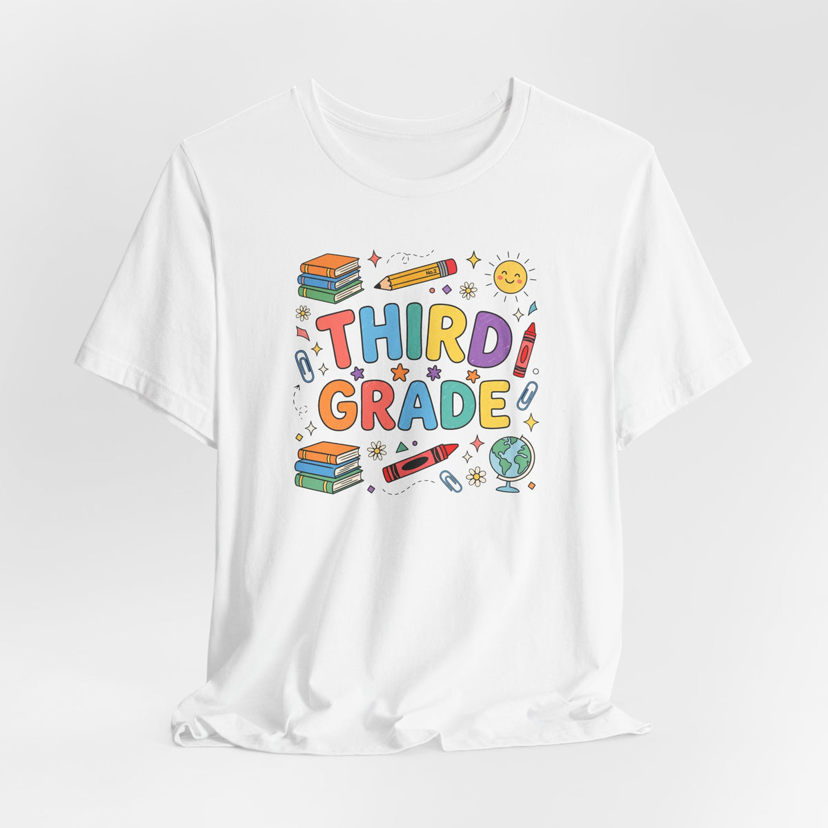 Third Grade Tee | Cute Back to School Doodle Shirt