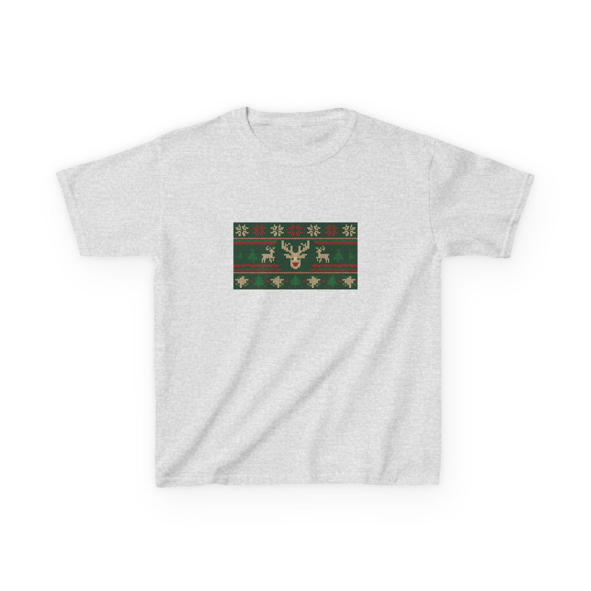 Ugly Christmas Sweater Kids Tee | Funny Reindeer Shirt