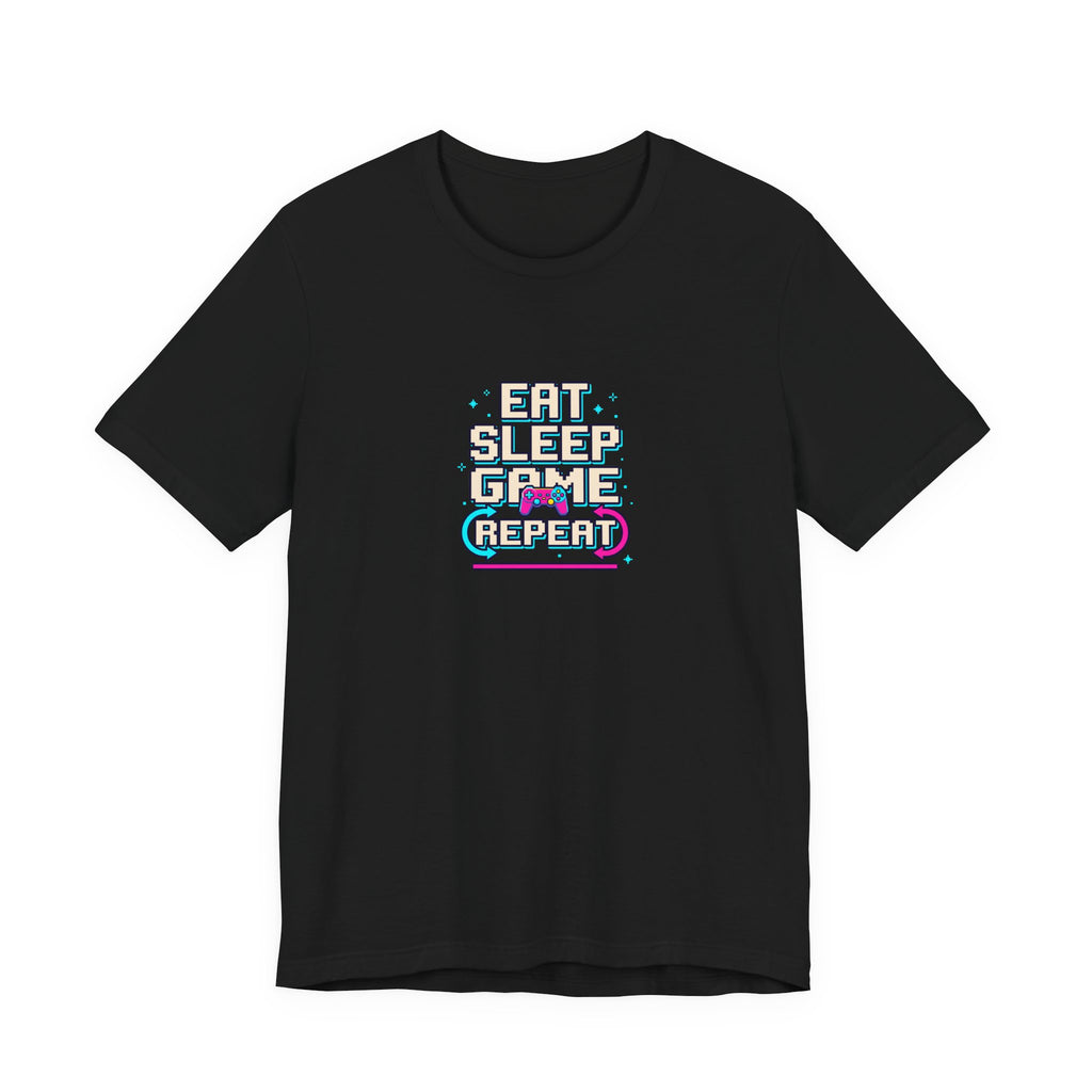 Eat Sleep Game Repeat Tee | Funny Gaming Shirt