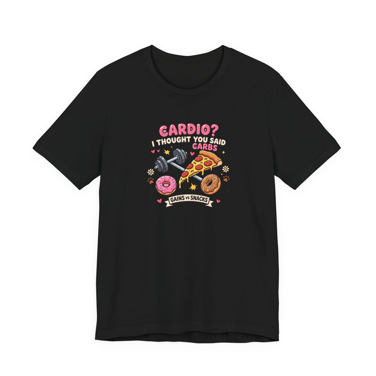 Cardio? I Thought You Said Carbs Tee | Funny Gym Shirt