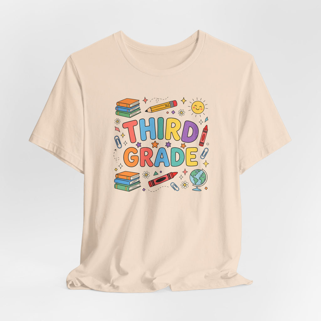 Third Grade Tee | Cute Back to School Doodle Shirt