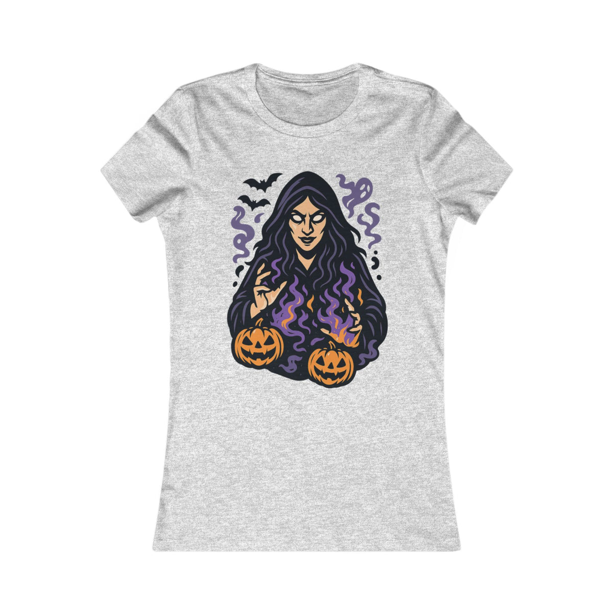 Halloween Witch Women's Tee | Spooky Fitted Shirt