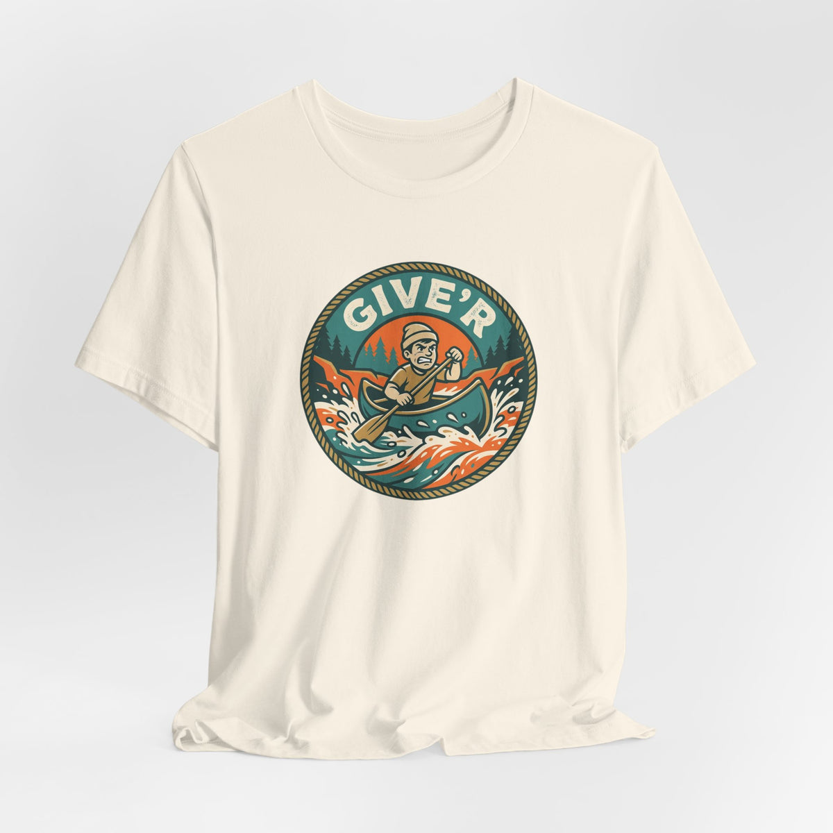 Give'r Tee | Funny Canadian Slang Canoe Shirt