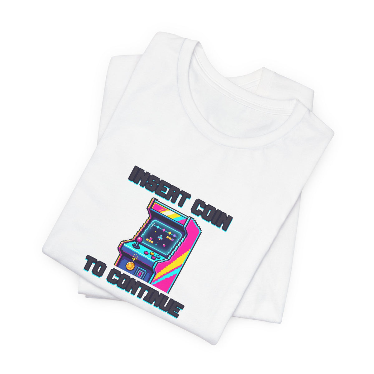 Insert Coin To Continue Tee | Retro Arcade Gaming Shirt