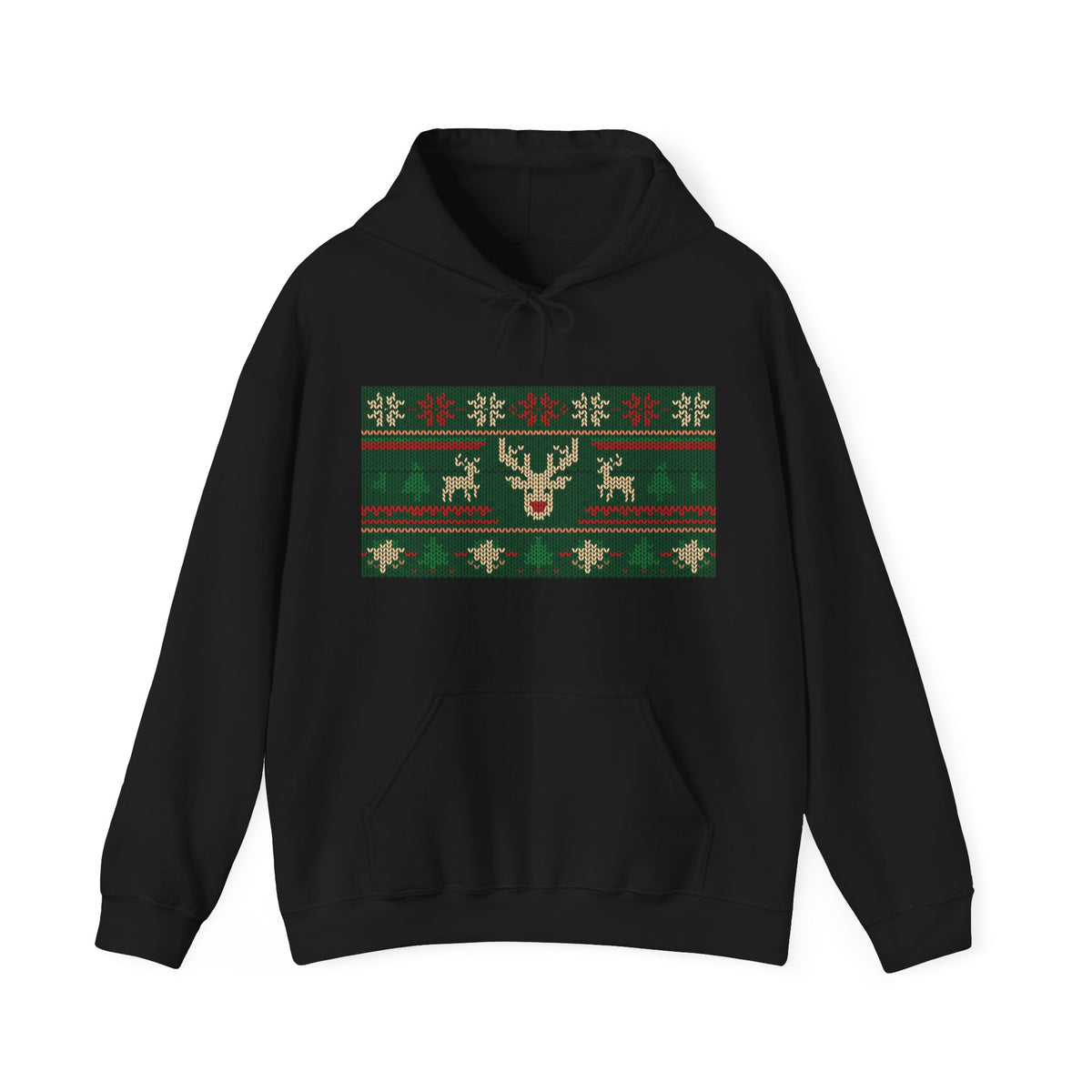 Ugly Christmas Sweater Hoodie | Funny Reindeer Fair Isle