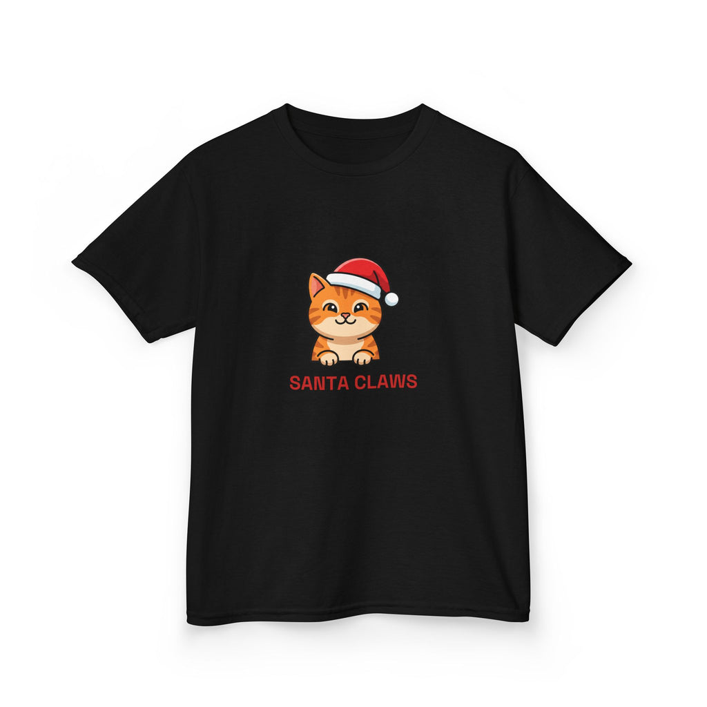 Santa Claws Kids Tee | Funny Cat Christmas Shirt