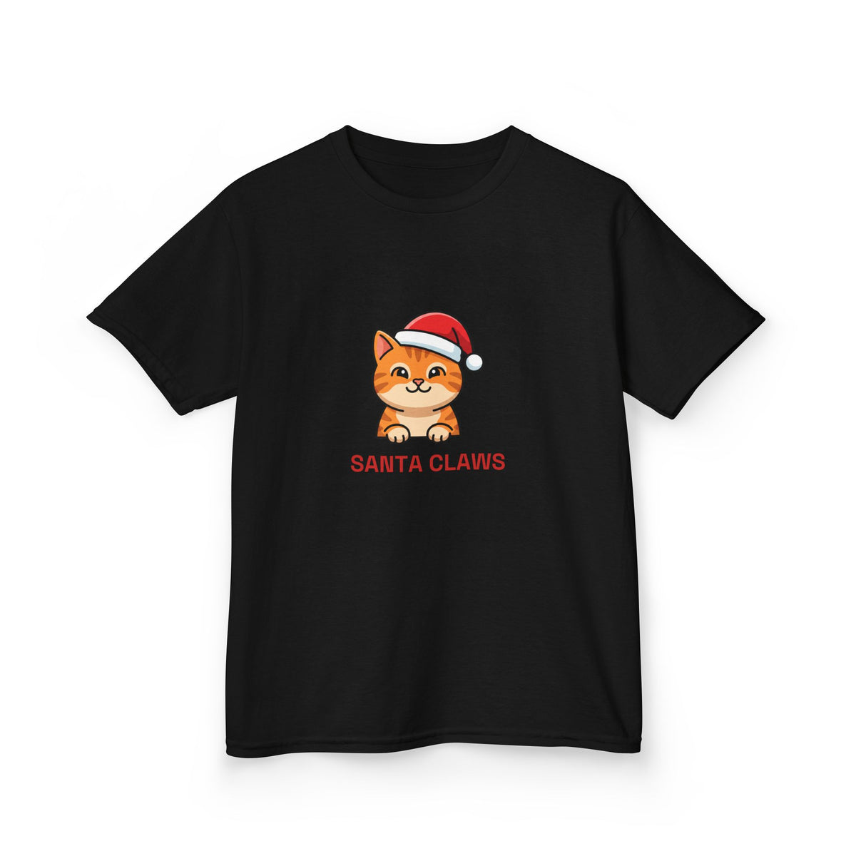 Santa Claws Kids Tee | Funny Cat Christmas Shirt