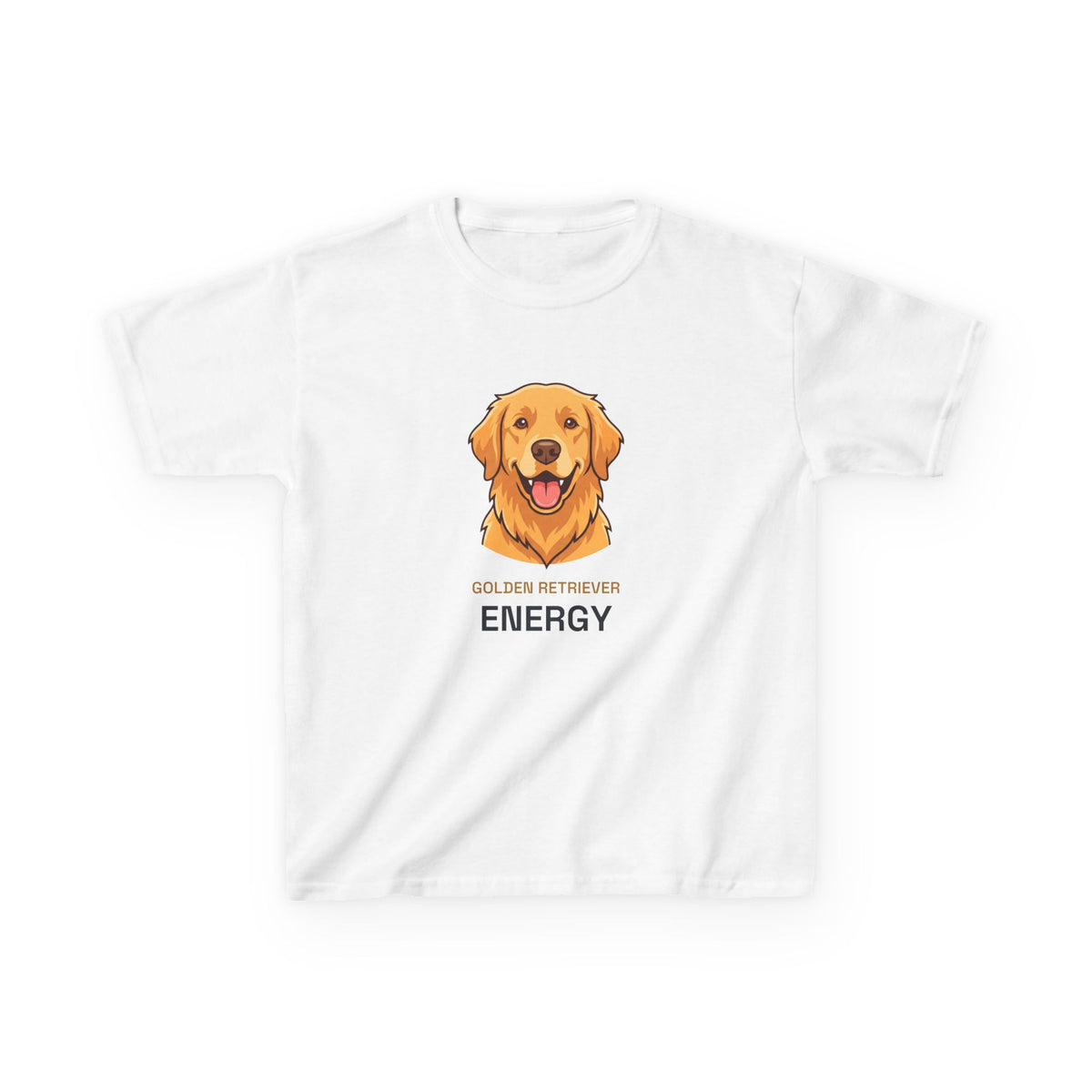 Golden Retriever Energy Kids Tee | Funny Youth Golden Retriever Shirt
