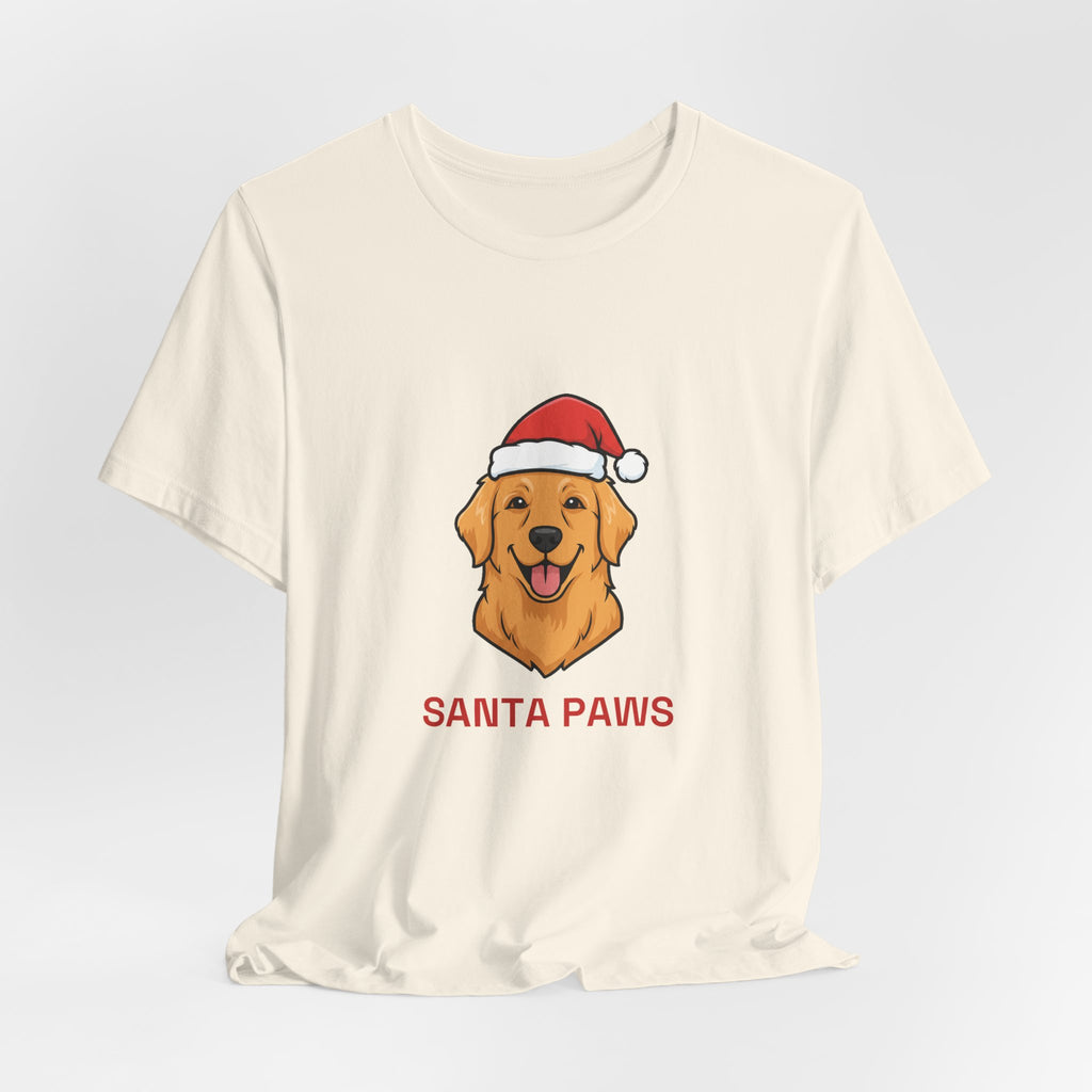 Santa Paws Tee | Funny Golden Retriever Christmas Dog Shirt