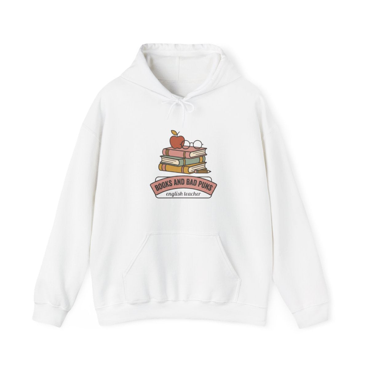 Books and Bad Puns Hoodie | English Teacher Gift