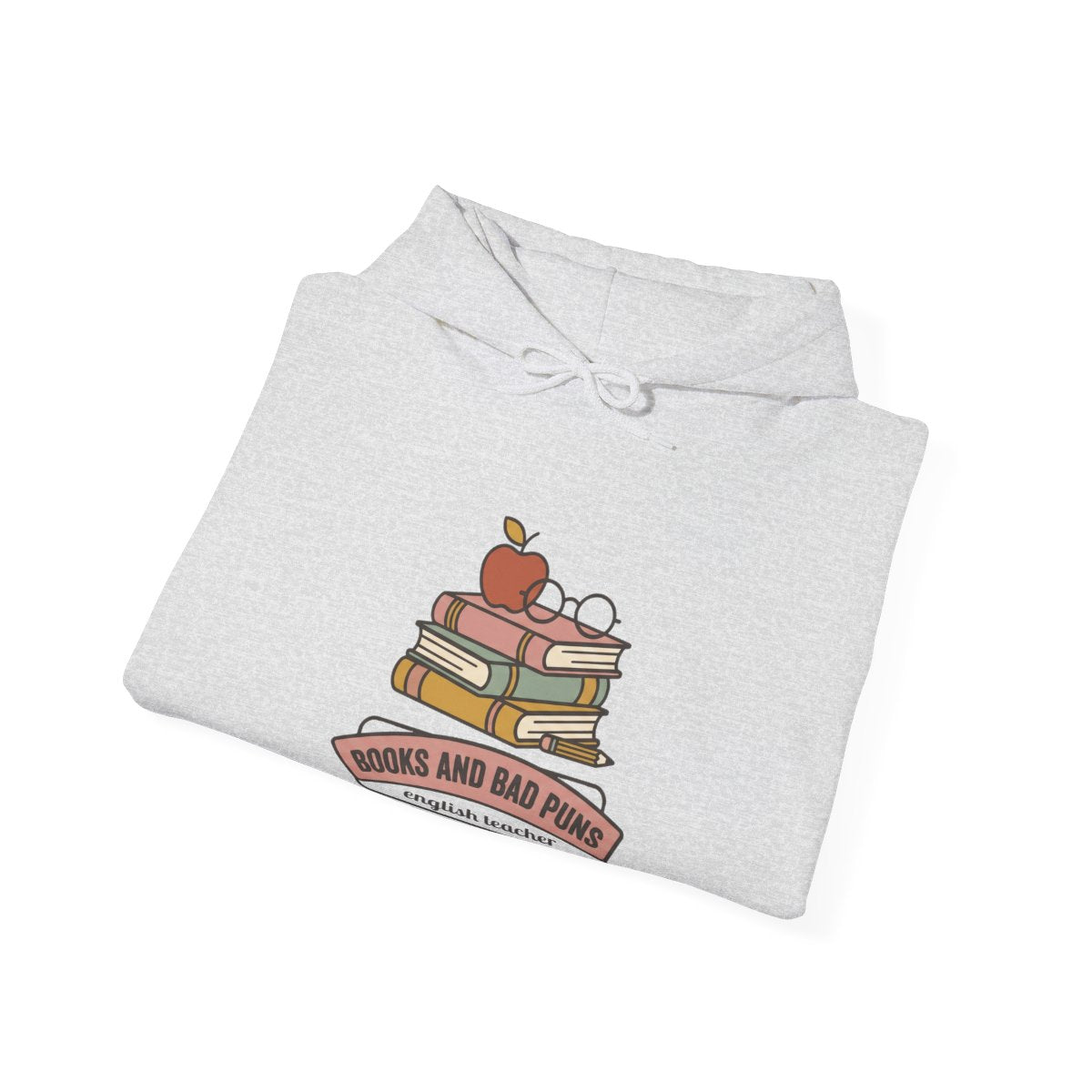 Books and Bad Puns Hoodie | English Teacher Gift