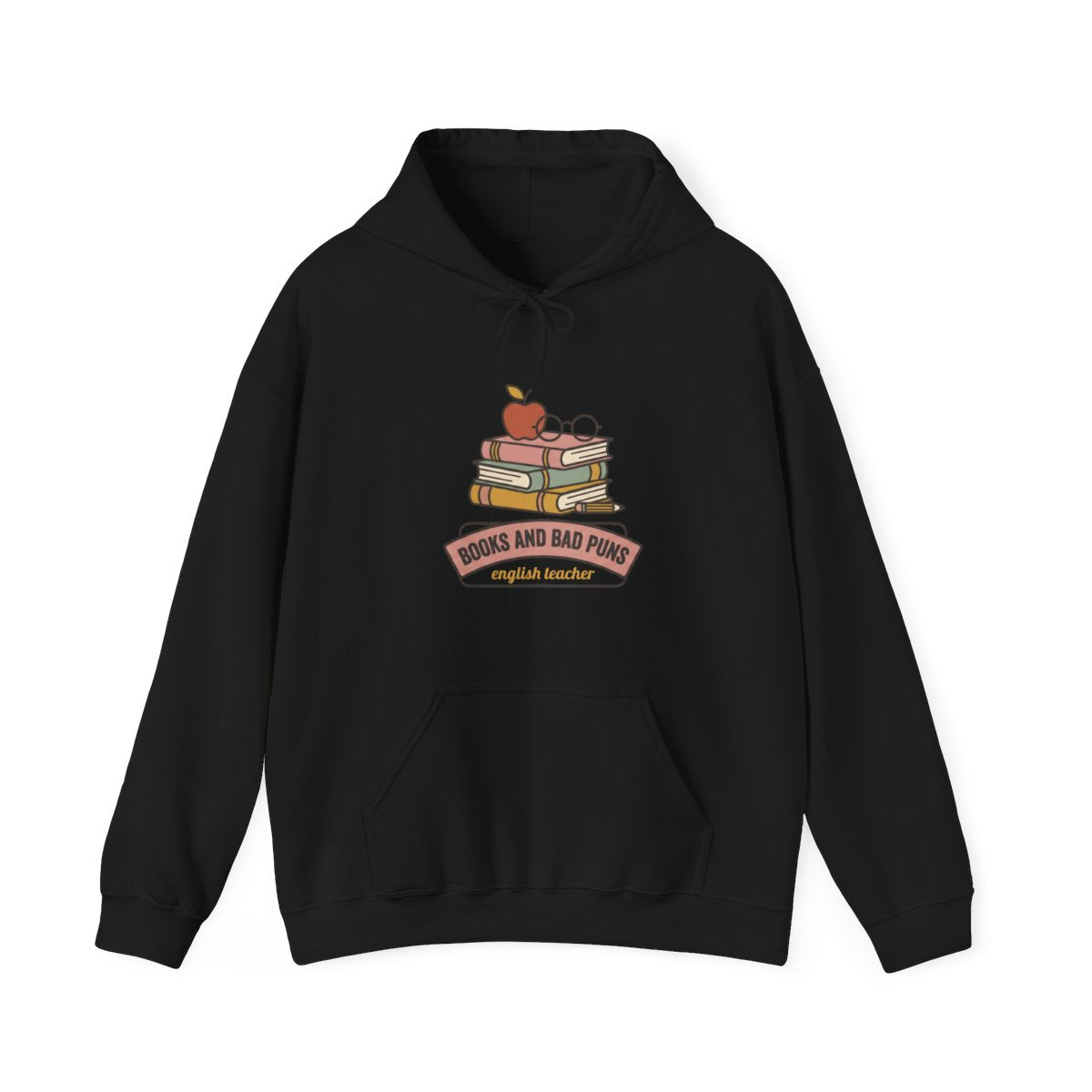 Books and Bad Puns Hoodie | English Teacher Gift