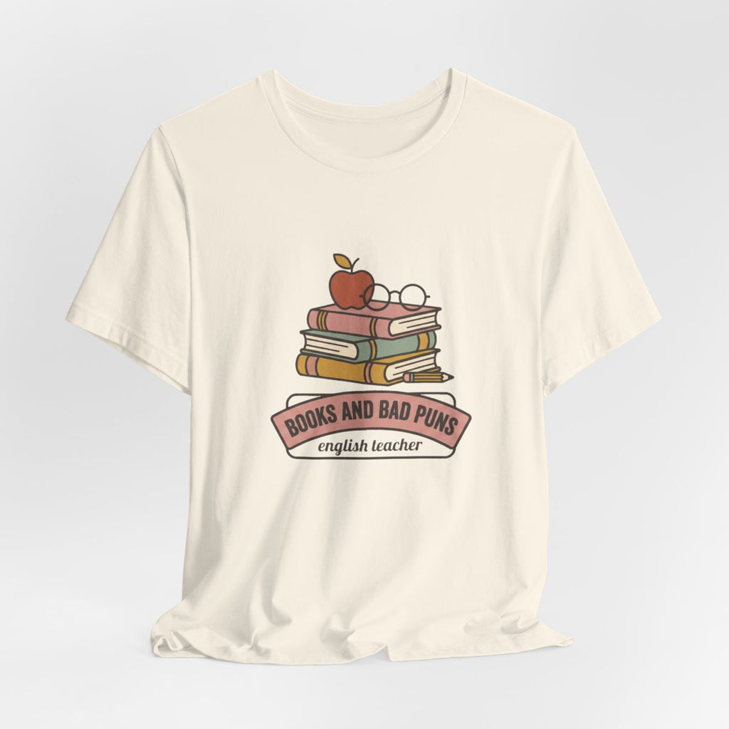 Books and Bad Puns Tee | Funny English Teacher Shirt