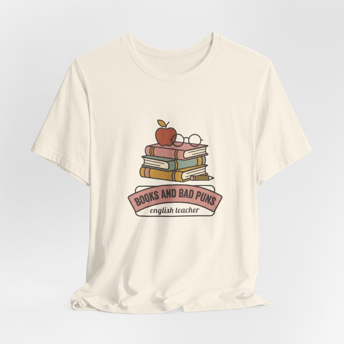 Books and Bad Puns Tee | Funny English Teacher Shirt
