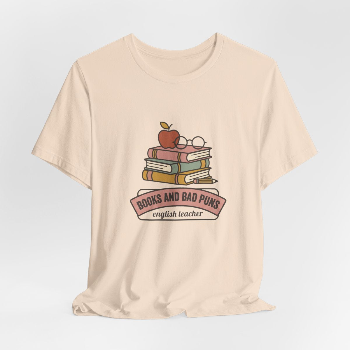 Books and Bad Puns Tee | Funny English Teacher Shirt