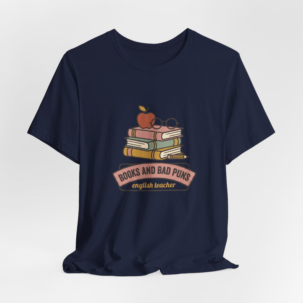 Books and Bad Puns Tee | Funny English Teacher Shirt