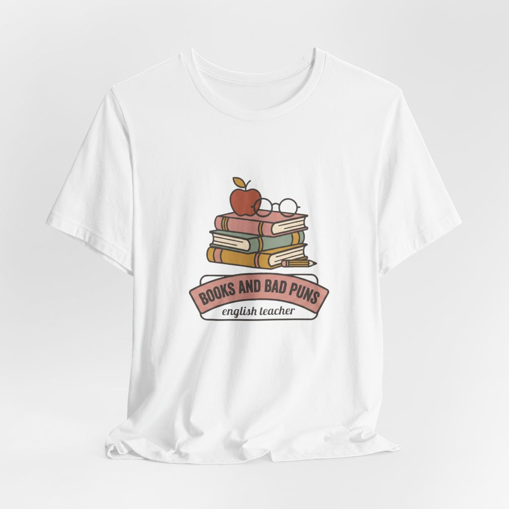 Books and Bad Puns Tee | Funny English Teacher Shirt