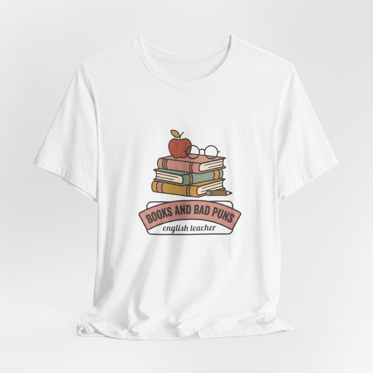 Books and Bad Puns Tee | Funny English Teacher Shirt