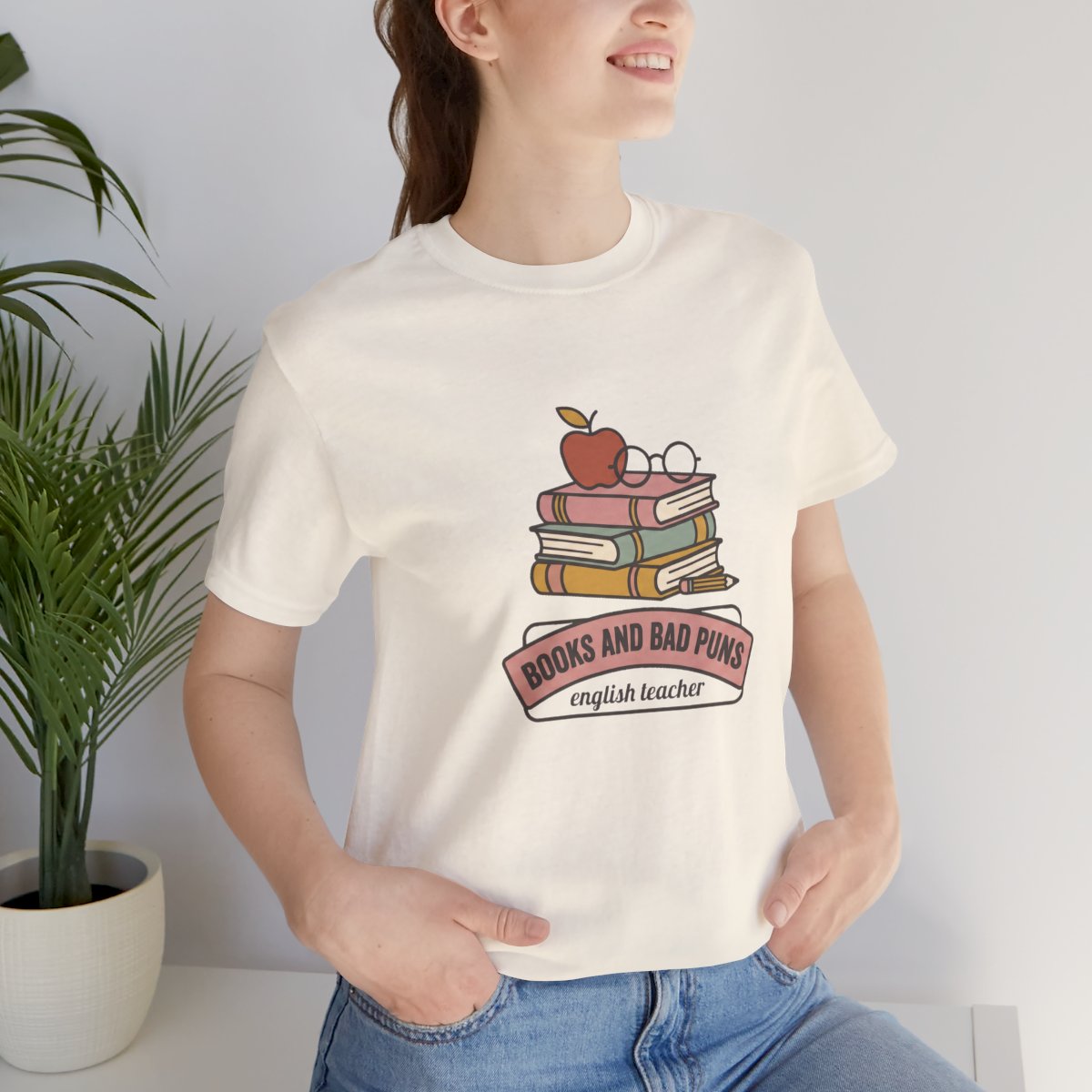Books and Bad Puns Tee | Funny English Teacher Shirt