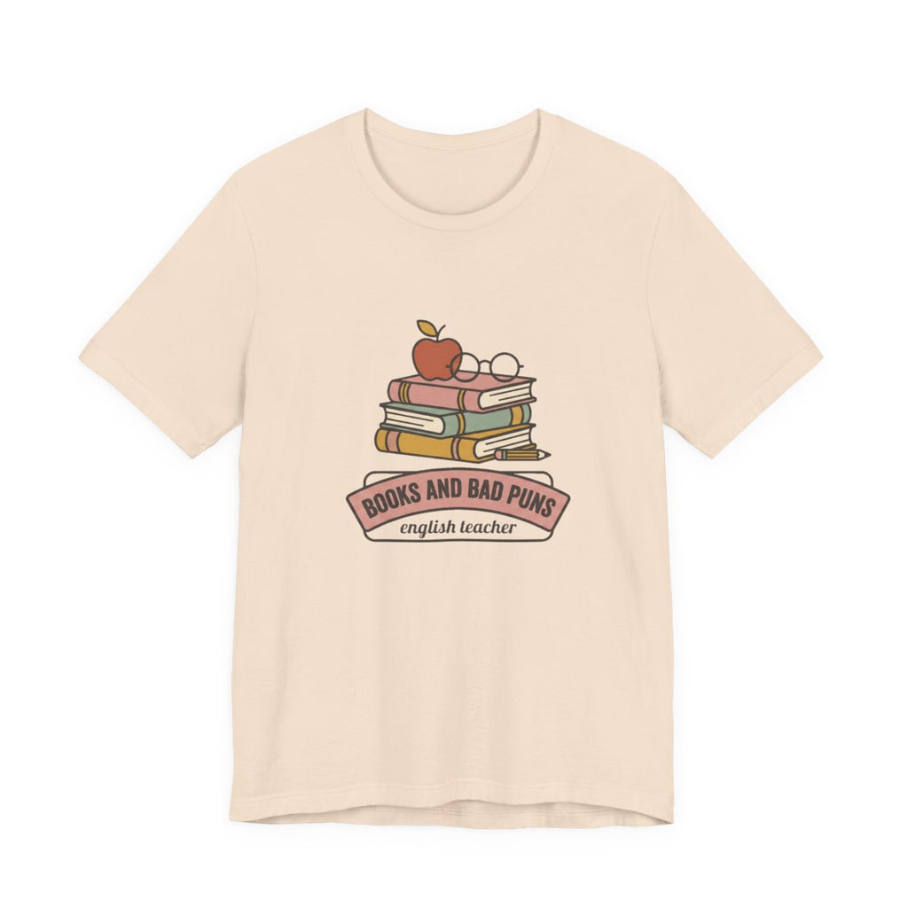 Books and Bad Puns Tee | Funny English Teacher Shirt