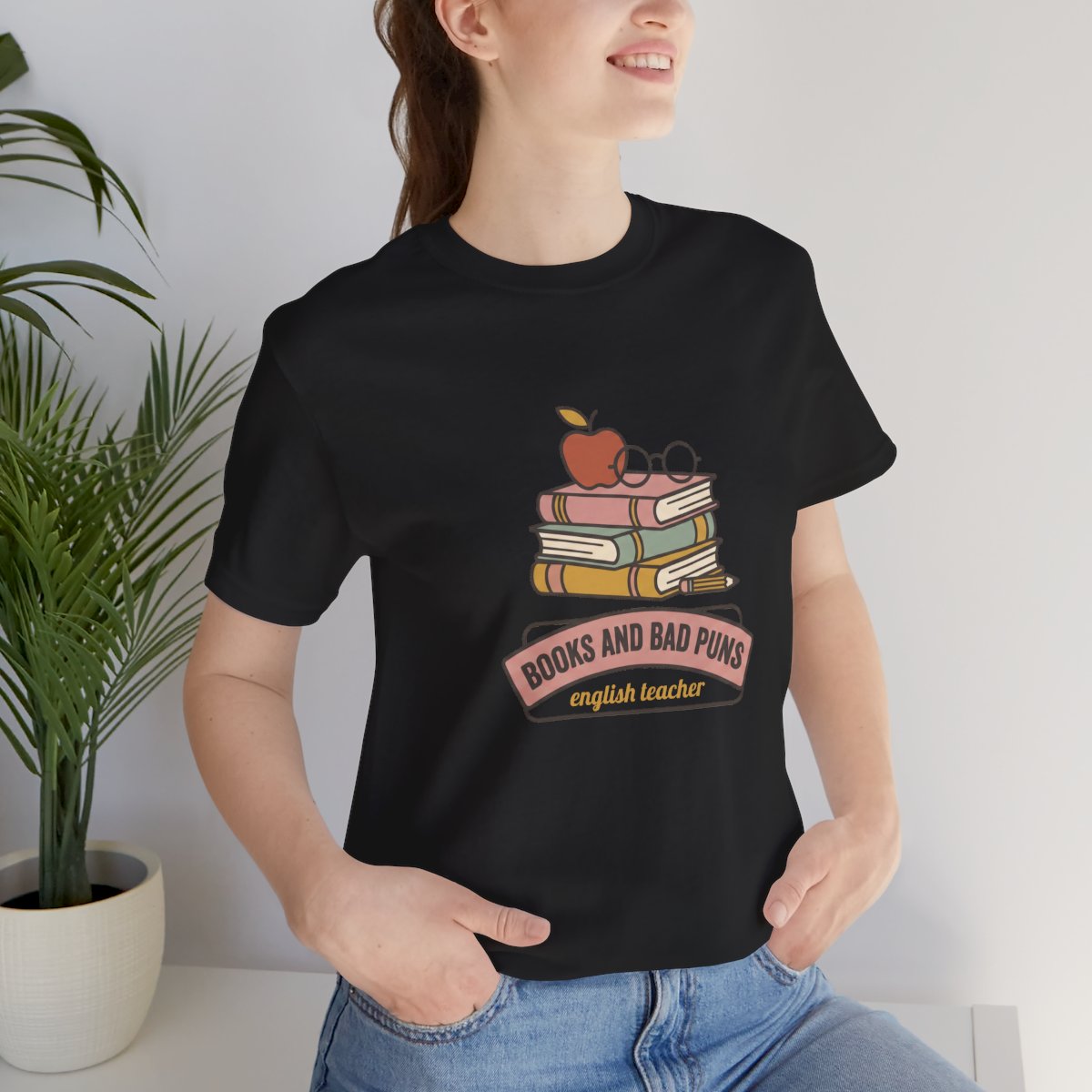 Books and Bad Puns Tee | Funny English Teacher Shirt