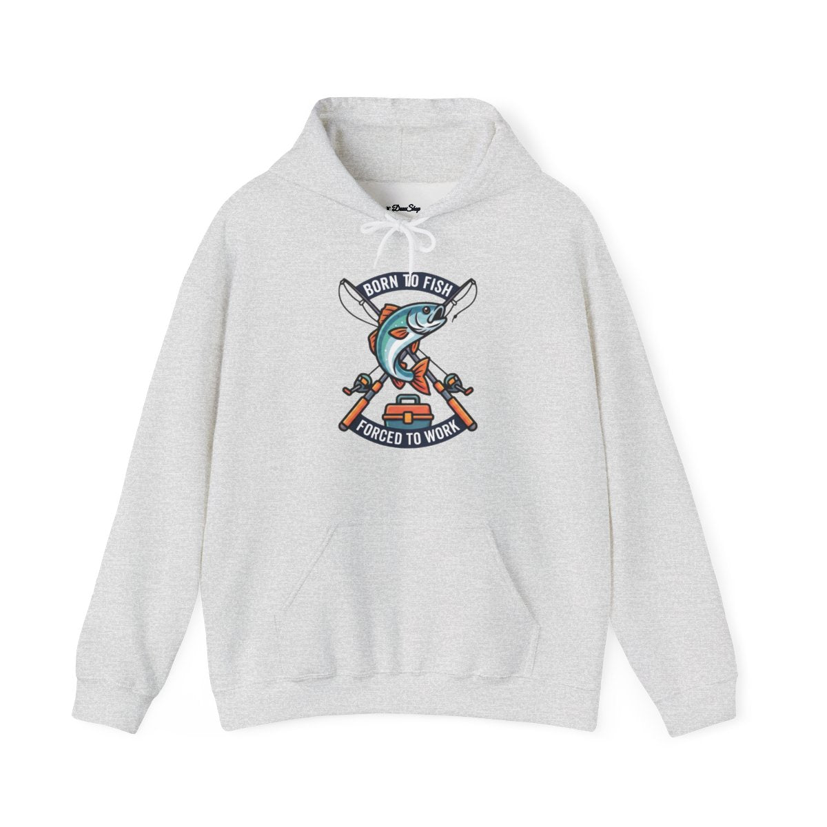 Born to Fish Forced to Work Hoodie | Funny Fishing Shirt