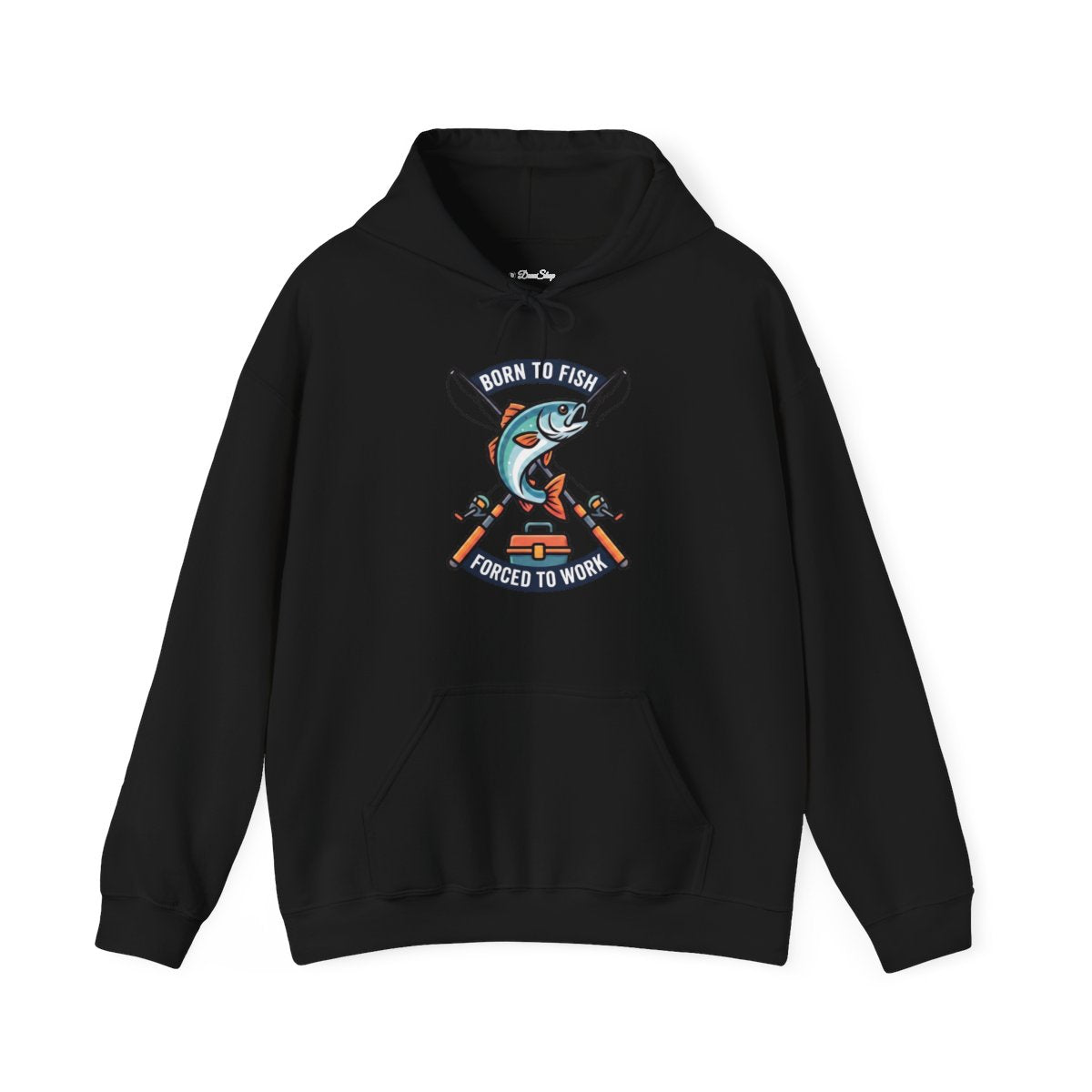 Born to Fish Forced to Work Hoodie | Funny Fishing Shirt