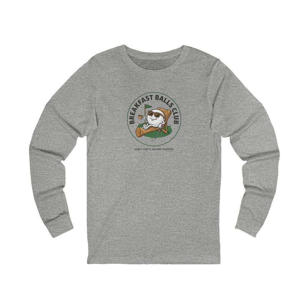 Breakfast Balls Club Golf Long Sleeve Tee | Funny Golf Ball Cartoon Shirt