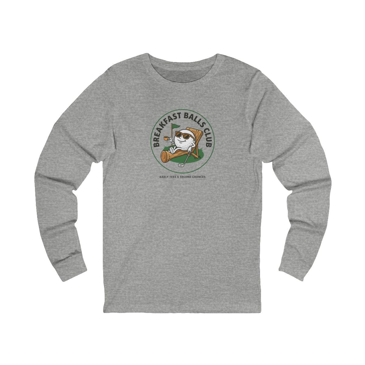 Breakfast Balls Club Golf Long Sleeve Tee | Funny Golf Ball Cartoon Shirt