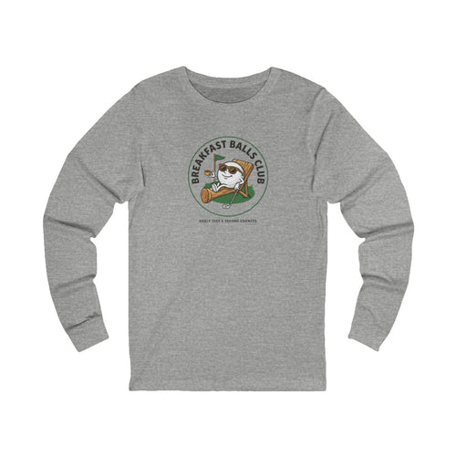 Breakfast Balls Club Golf Long Sleeve Tee | Funny Golf Ball Cartoon Shirt