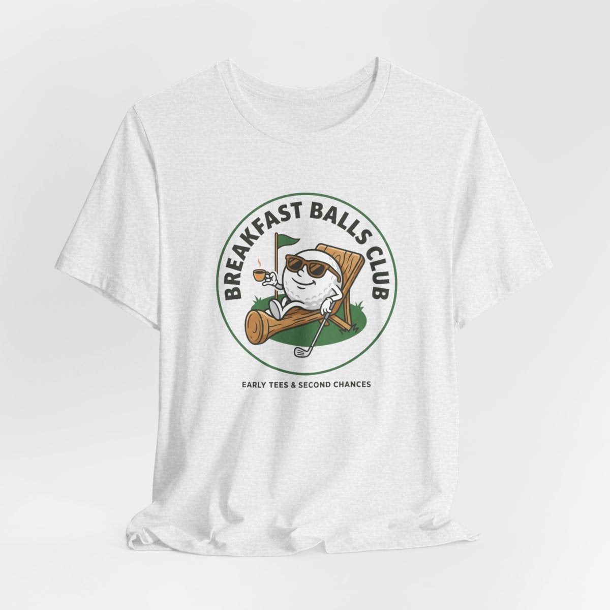 Breakfast Balls Club Golf Tee | Funny Golf Ball Cartoon Tee
