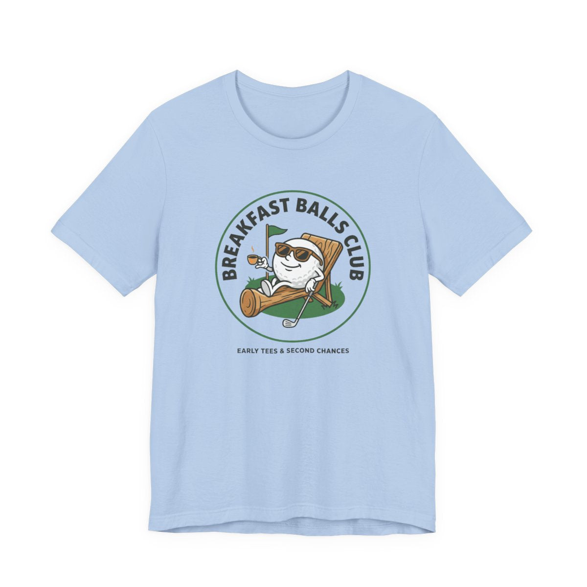 Breakfast Balls Club Golf Tee | Funny Golf Ball Cartoon Tee