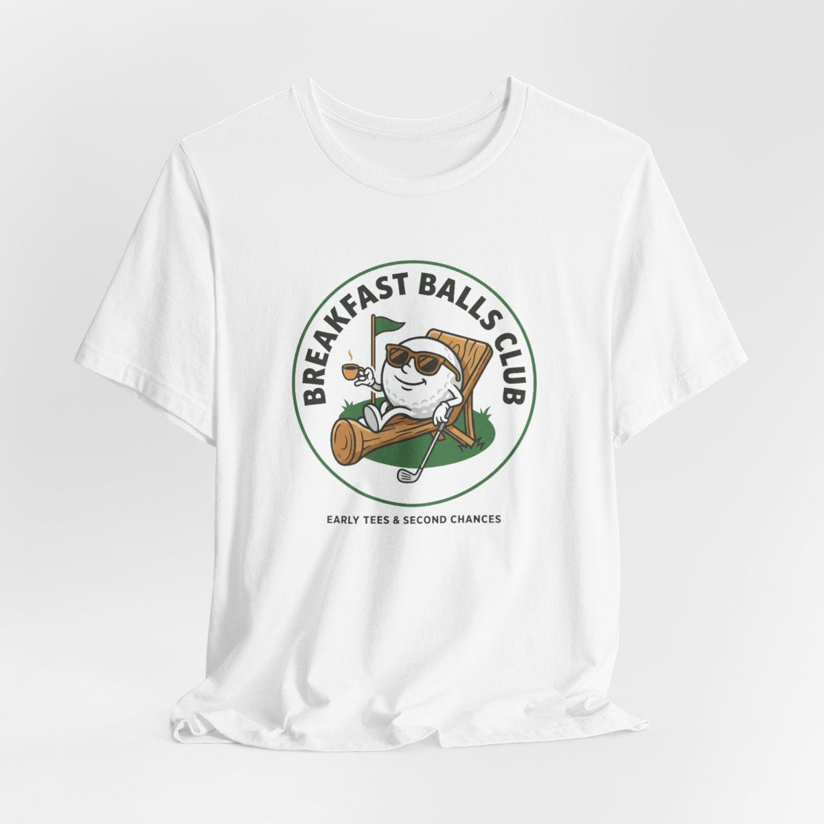 Breakfast Balls Club Golf Tee | Funny Golf Ball Cartoon Tee