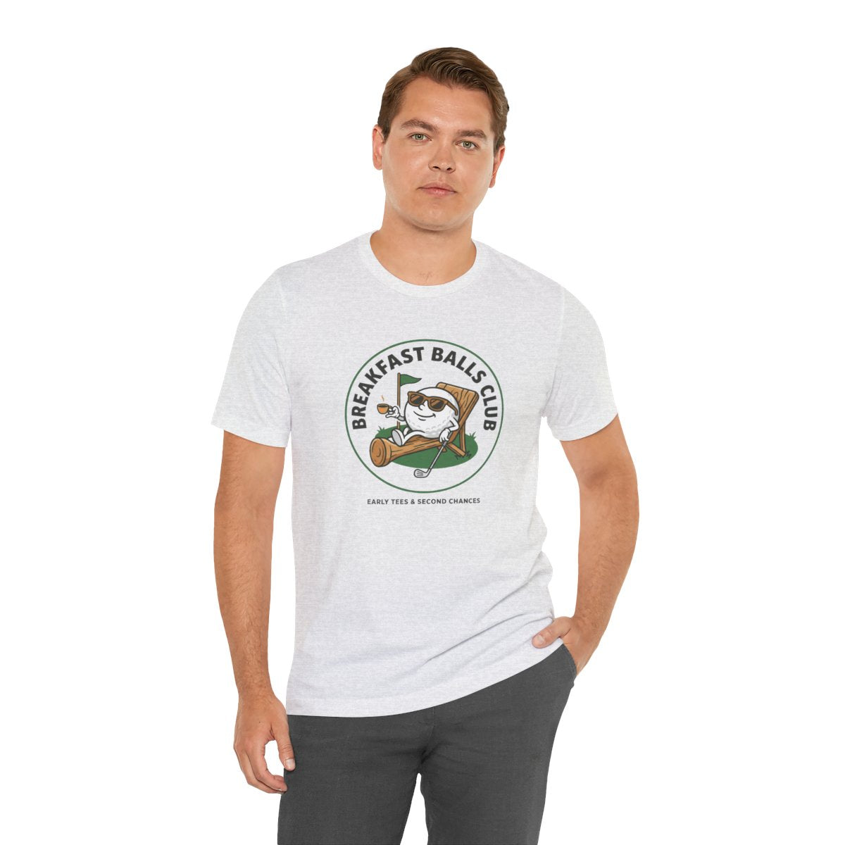 Breakfast Balls Club Golf Tee | Funny Golf Ball Cartoon Tee